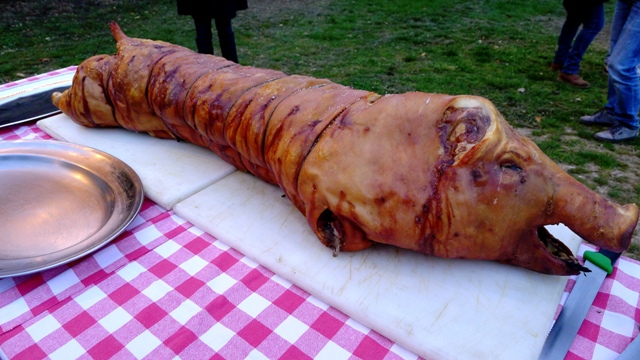 Porchetta at Village Festival Umbria Italy