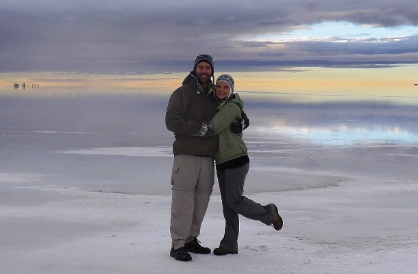Living it up in the beautiful Bolivian Salt Flats