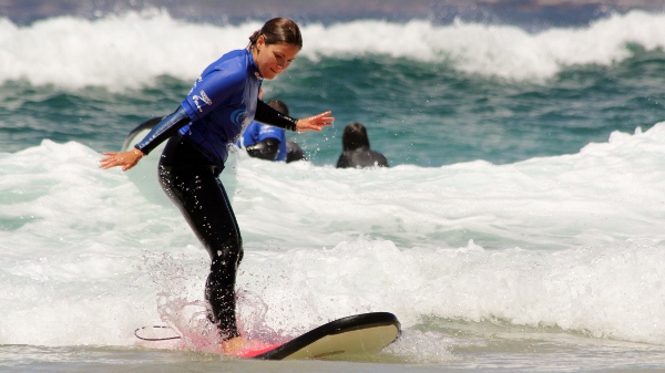 Meg Surfing