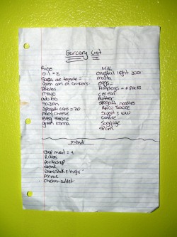 Grocery List