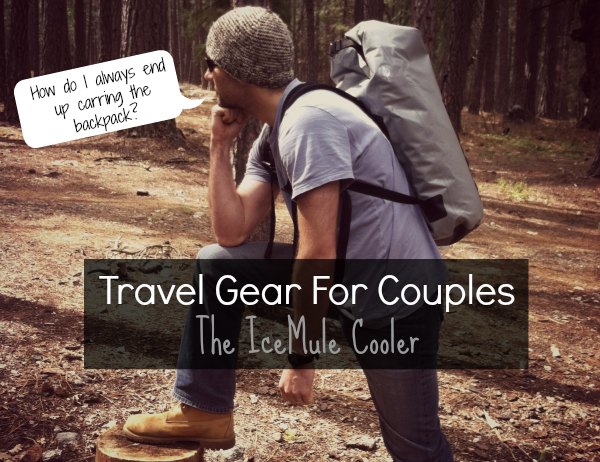 A backpack cooler for traveling couples
